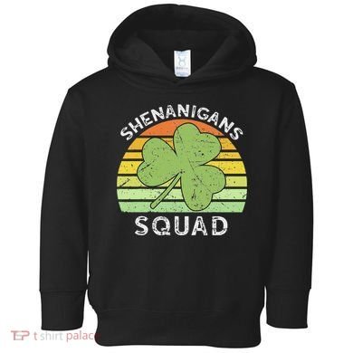 Shenanigans Squad Matching Vintage St Patricks Day Group Fun Toddler Hoodie