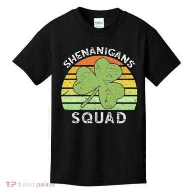 Shenanigans Squad Matching Vintage St Patricks Day Group Fun Kids T-Shirt