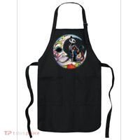 Sugar Skull Moon Cat Mexican Day Of Dead Dia De Los Muertos Apron thumb 0