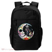 Sugar Skull Moon Cat Mexican Day Of Dead Dia De Los Muertos Backpack thumb 0