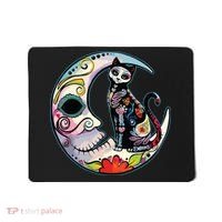 Sugar Skull Moon Cat Mexican Day Of Dead Dia De Los Muertos Mousepad thumb 0