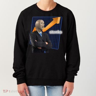 Stonks Surreal Memes Funny Stock Women's Sweatshirt