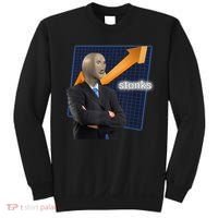 Stonks Surreal Memes Funny Stock Sweatshirt thumb 0