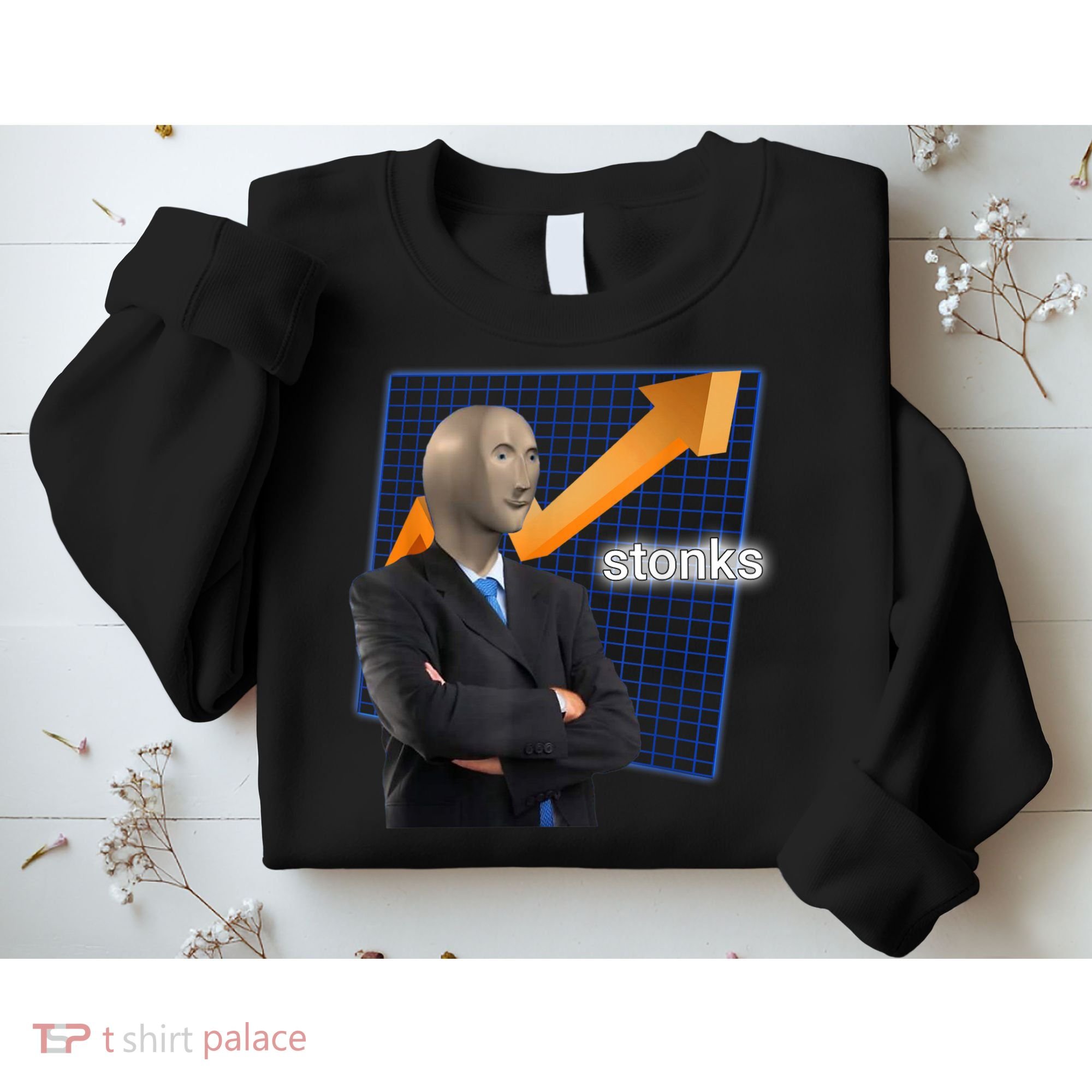 Stonks Surreal Memes Funny Stock Sweatshirt