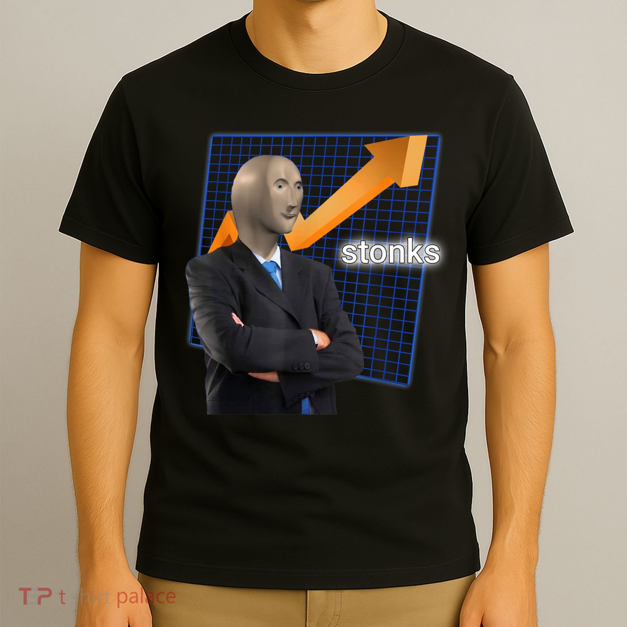 Stonks Surreal Memes Funny Stock T-Shirt