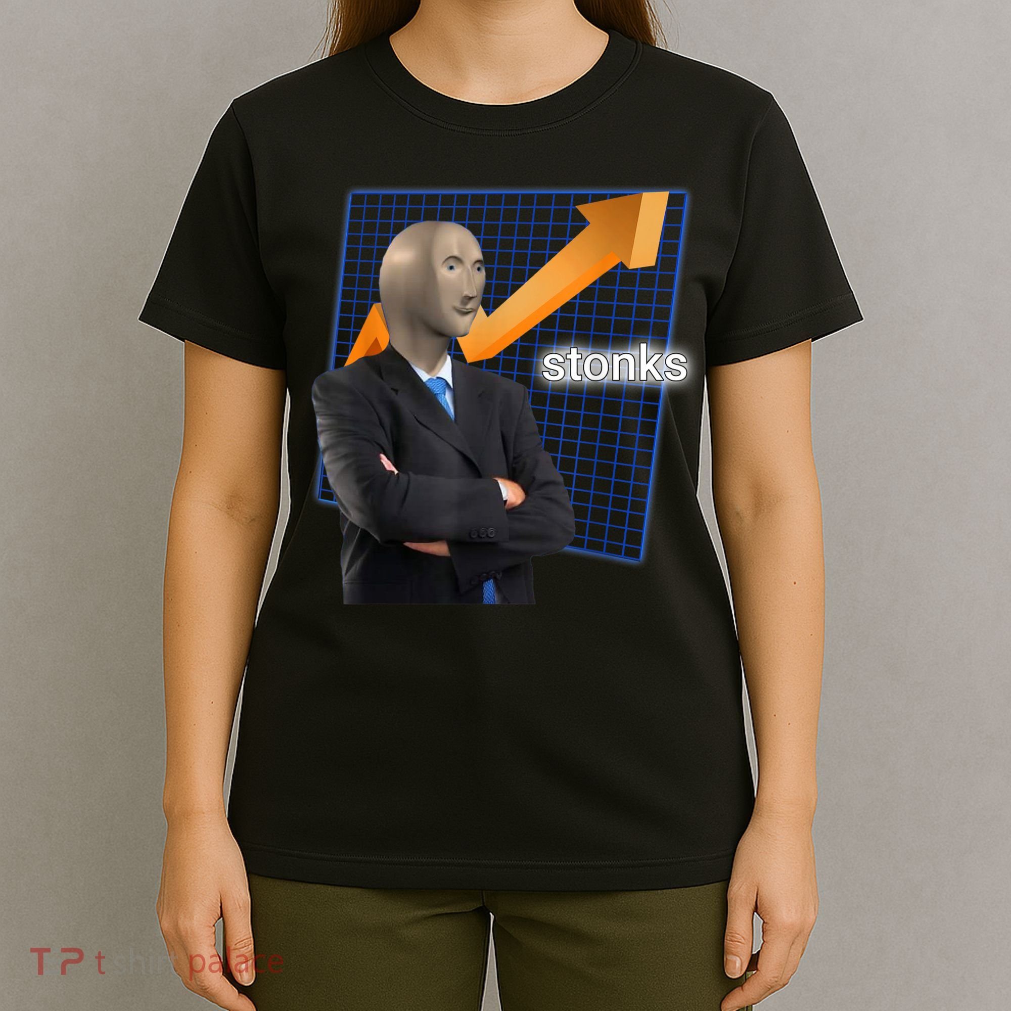 Stonks Surreal Memes Funny Stock T-Shirt