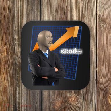 Stonks Surreal Memes Funny Stock Coaster
