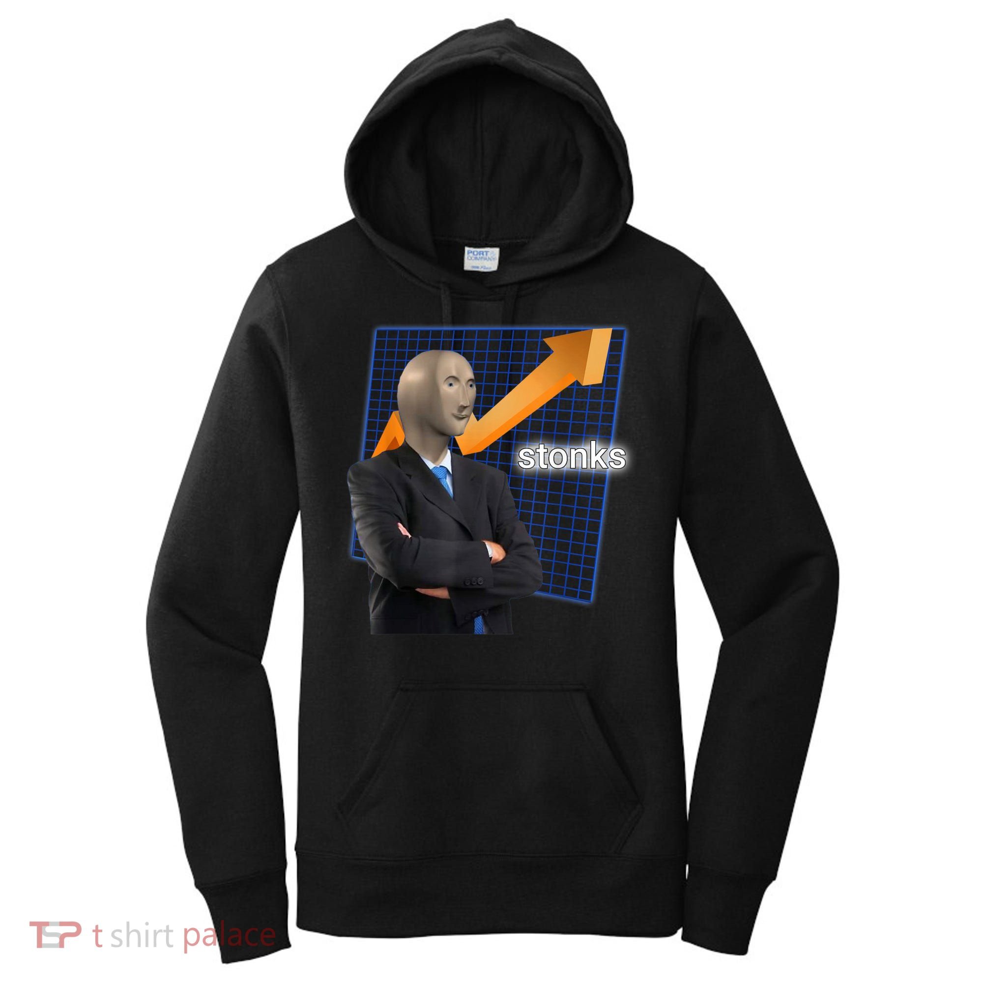 Stonks Surreal Memes Funny Stock Women's Hoodie