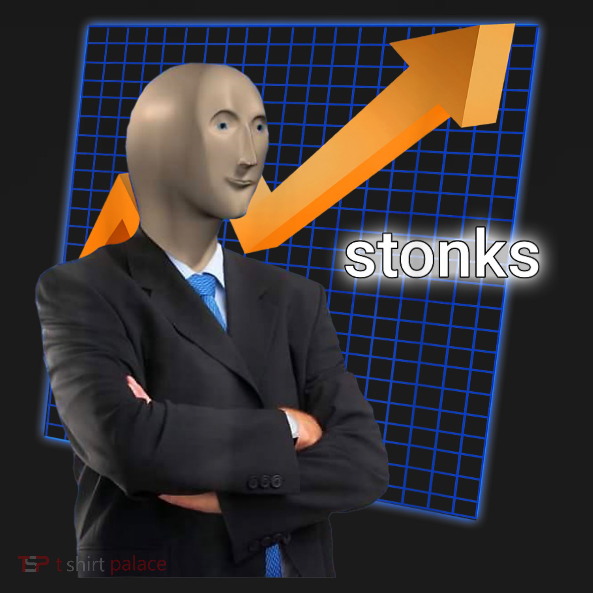 Stonks Surreal Memes Funny Stock Women's Long Sleeve Shirt