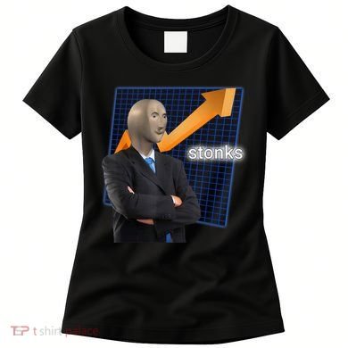 Stonks Surreal Memes Funny Stock Women's T-Shirt