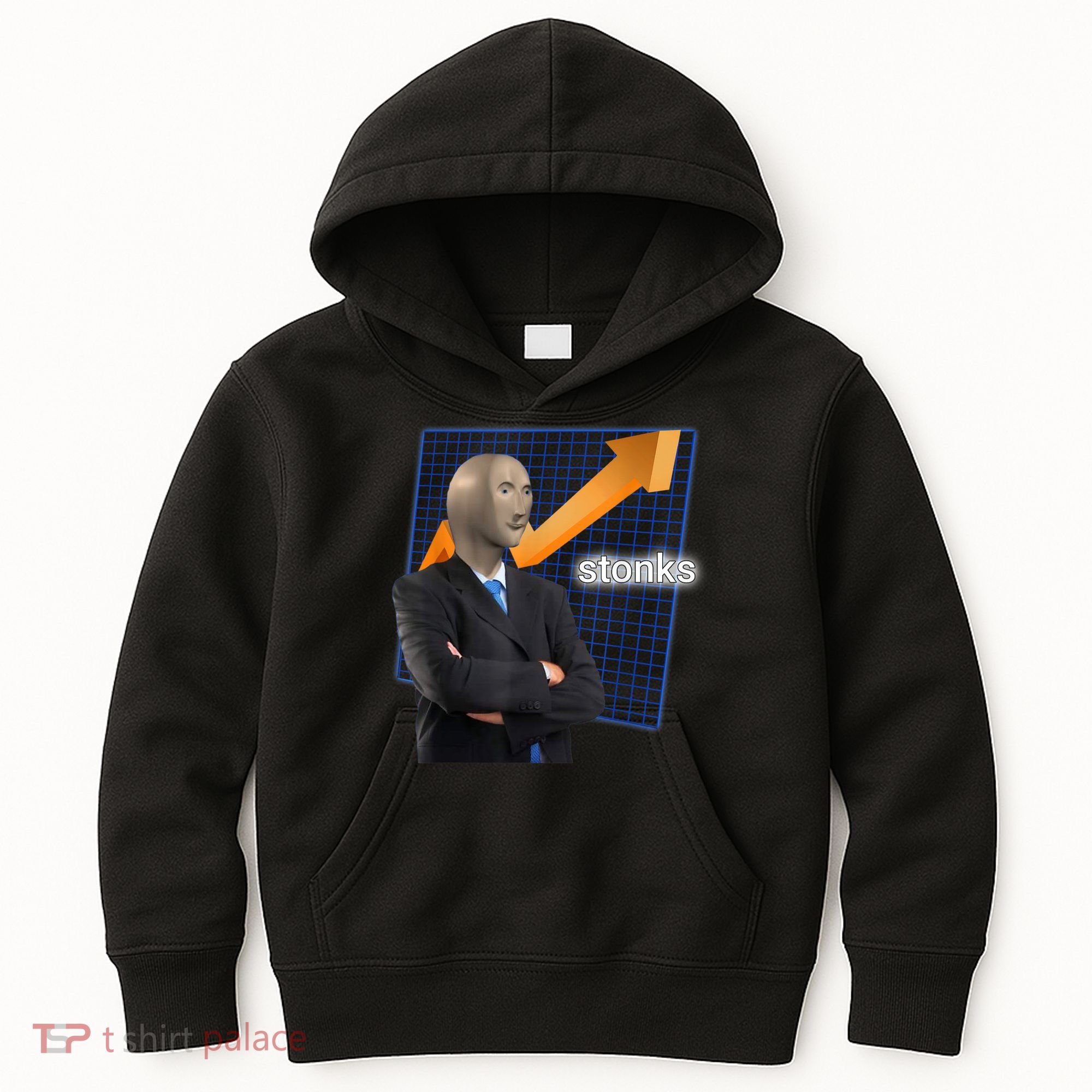 Stonks Surreal Memes Funny Stock Kids Hoodie