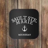 Sault Ste. Marie Michigan Nautical Ocean Coaster thumb 0