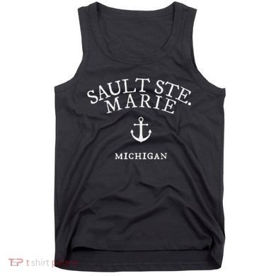 Sault Ste. Marie Michigan Nautical Ocean Tank Top