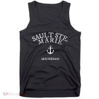 Sault Ste. Marie Michigan Nautical Ocean Tank Top thumb 0