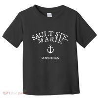 Sault Ste. Marie Michigan Nautical Ocean Toddler T-Shirt thumb 0