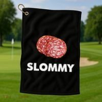 Slommy Salami Meme Oddly Specific Funny Memes Internet Memes Golf Towel thumb 1