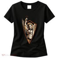 St Saint Michael the Archangel Catholic Angel Warrior Women's T-Shirt thumb 0