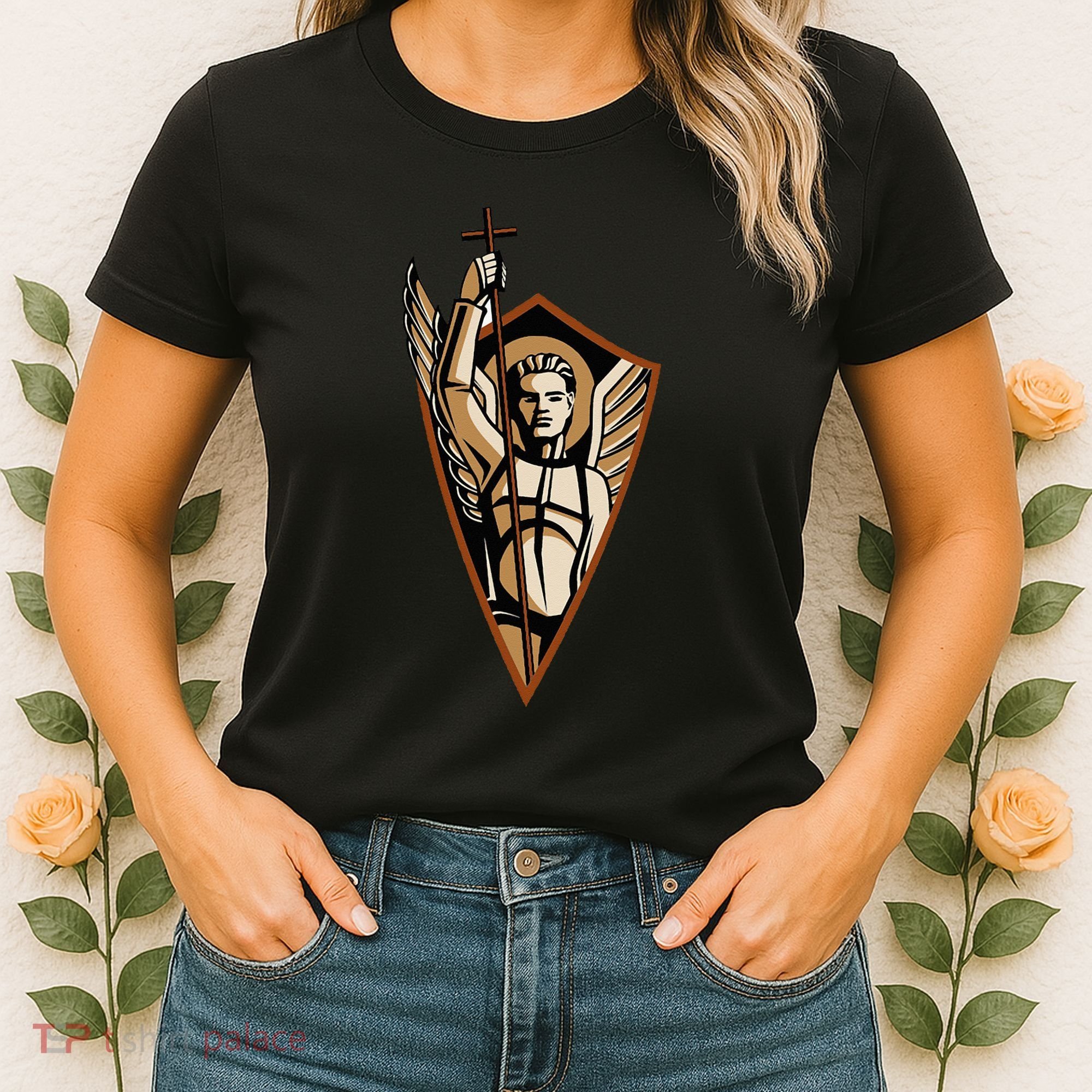 St Saint Michael the Archangel Catholic Angel Warrior Women's T-Shirt