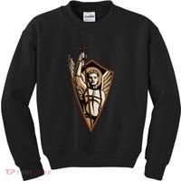 St Saint Michael the Archangel Catholic Angel Warrior Kids Sweatshirt thumb 0