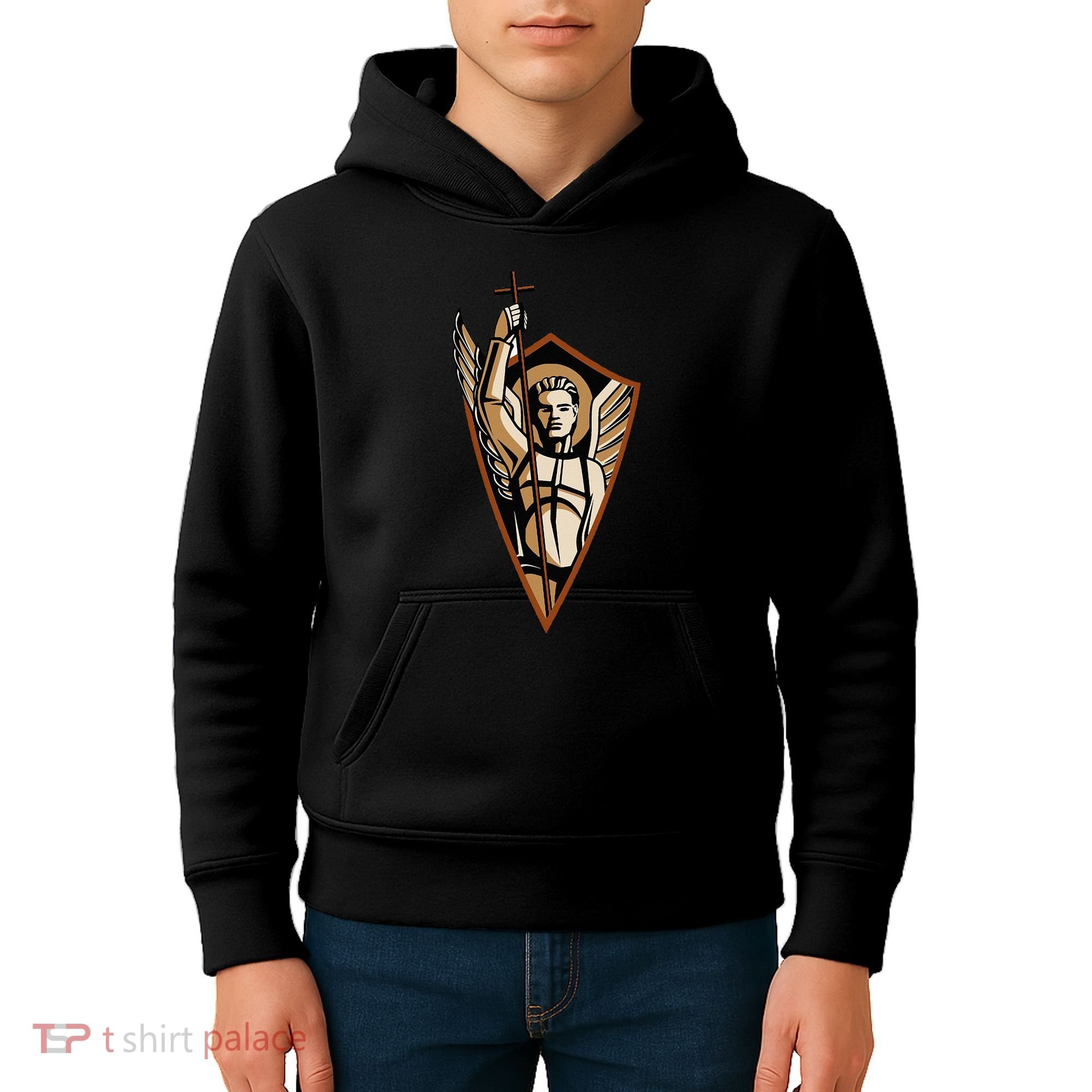 St Saint Michael the Archangel Catholic Angel Warrior Kids Hoodie