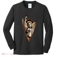 St Saint Michael the Archangel Catholic Angel Warrior Kids Long Sleeve Shirt thumb 0