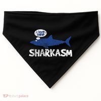 Shark Sharkasm Marine Biology USA-Made Doggie Bandana thumb 0