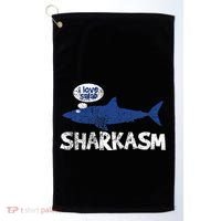Shark Sharkasm Marine Biology Golf Towel thumb 0