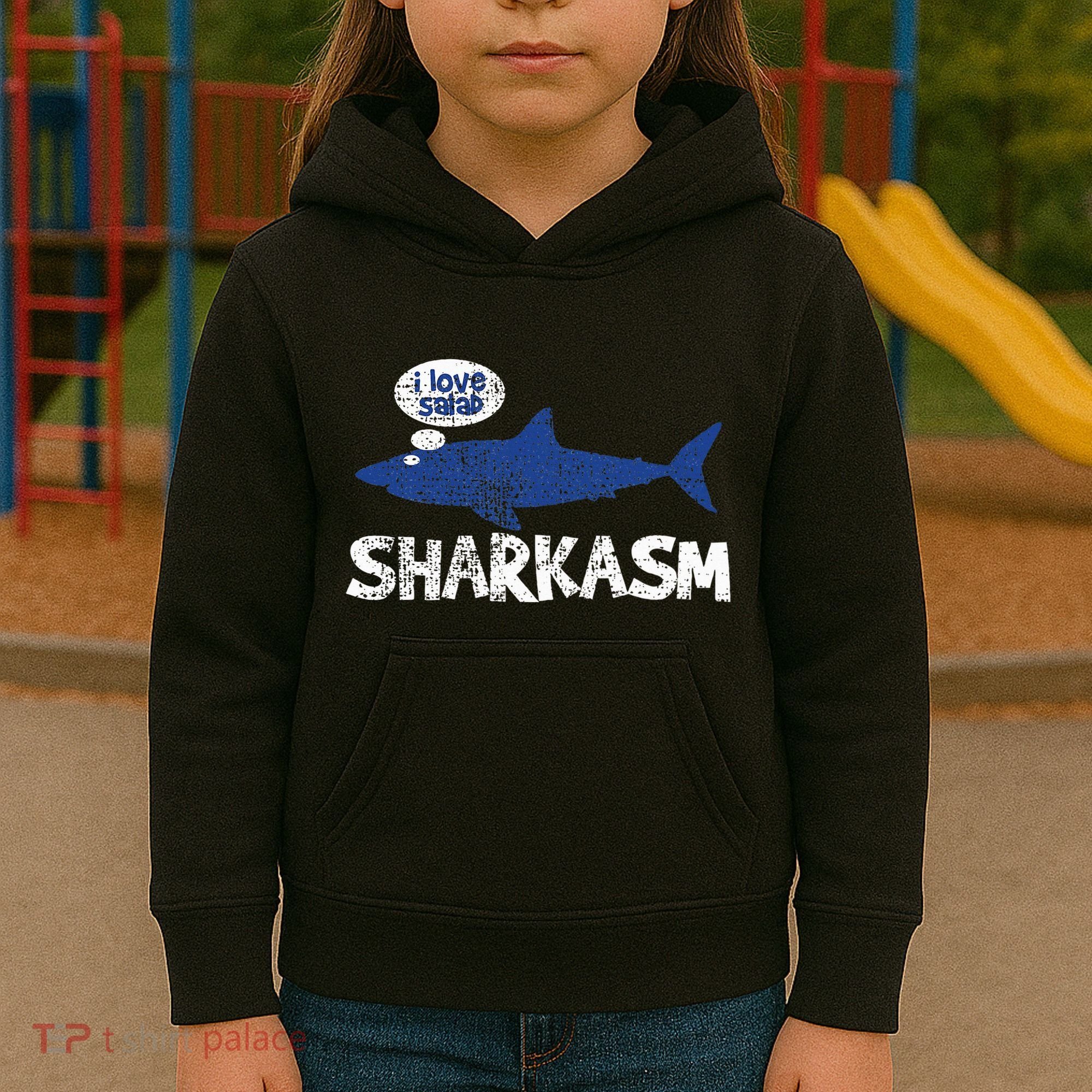 Shark Sharkasm Marine Biology Kids Hoodie
