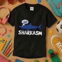 Shark Sharkasm Marine Biology Kids T-Shirt thumb 3
