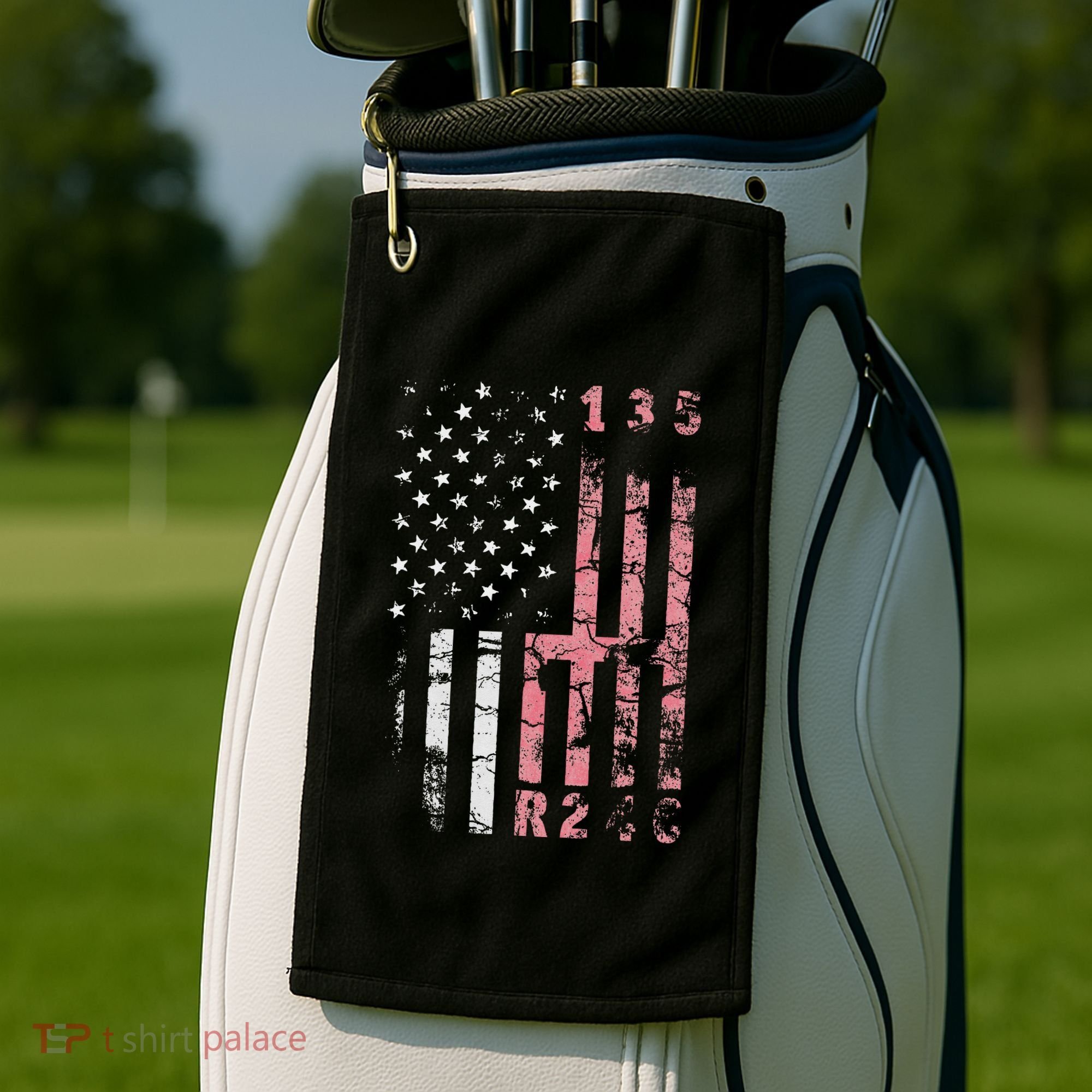 Stick Shift Muscle Car 6 Gears Mechanic Independence Day Golf Towel
