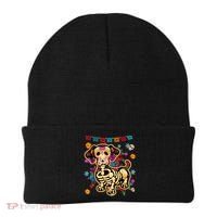 Sugar Skull Mexican Dachshund Bone Halloween Day Of Dead Beanie thumb 0