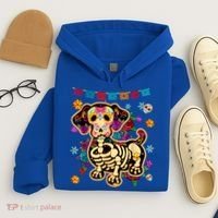 Sugar Skull Mexican Dachshund Bone Halloween Day Of Dead Hoodie thumb 4