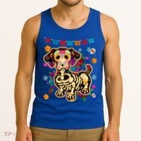 Sugar Skull Mexican Dachshund Bone Halloween Day Of Dead Tank Top thumb 3