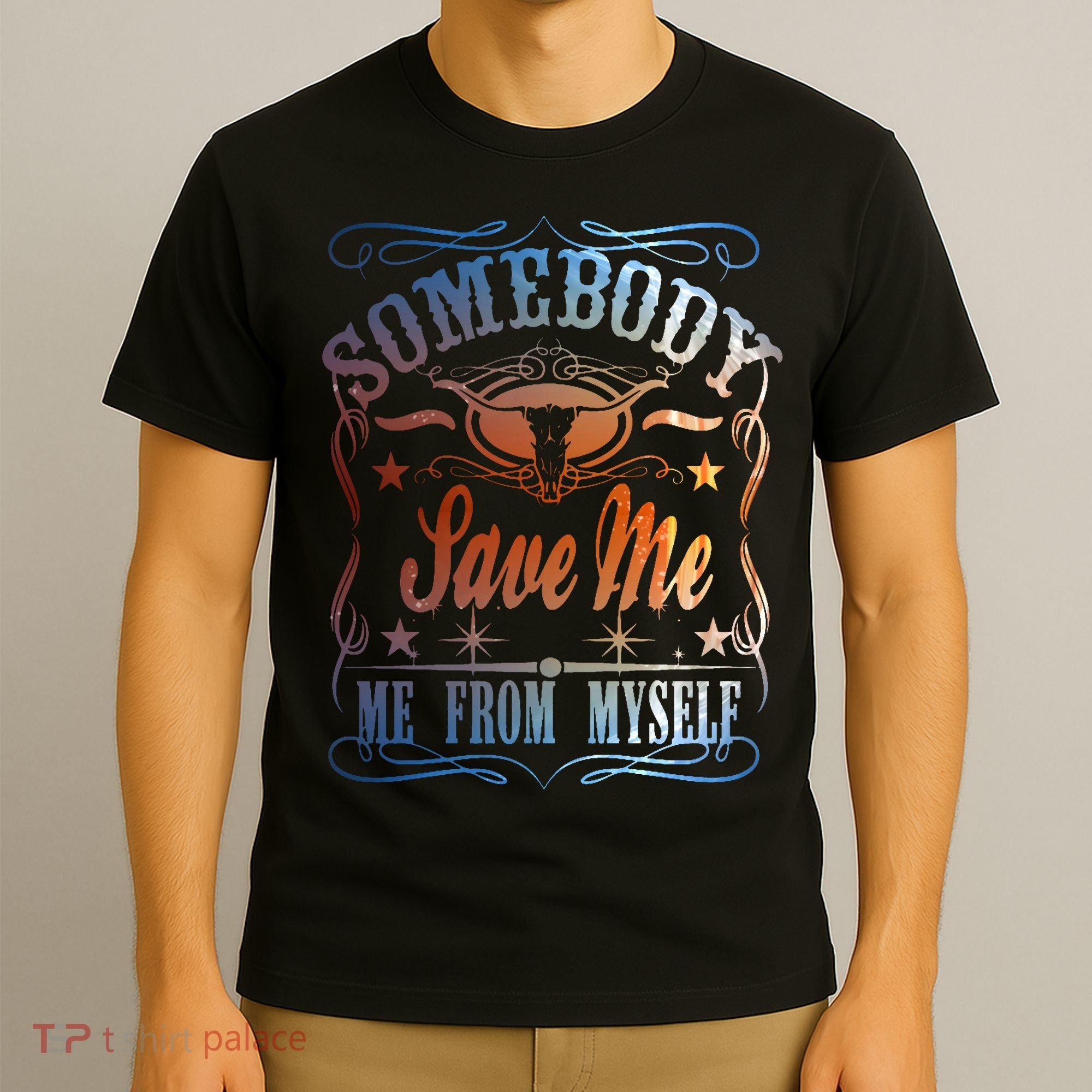 Somebody Save Me From Myself Bull Country T-Shirt