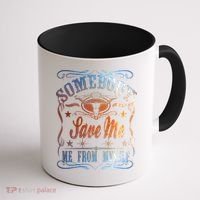 Somebody Save Me From Myself Bull Country Coffee Mug thumb 1