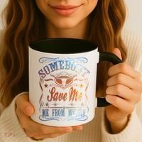 Somebody Save Me From Myself Bull Country Coffee Mug thumb 3