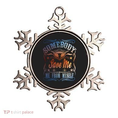 Somebody Save Me From Myself Bull Country Ornament