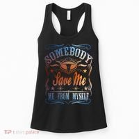 Somebody Save Me From Myself Bull Country Women's Tank Top thumb 0