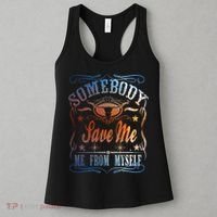 Somebody Save Me From Myself Bull Country Women's Tank Top thumb 3