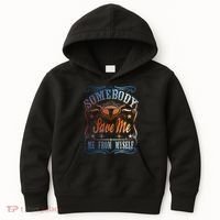 Somebody Save Me From Myself Bull Country Kids Hoodie thumb 0