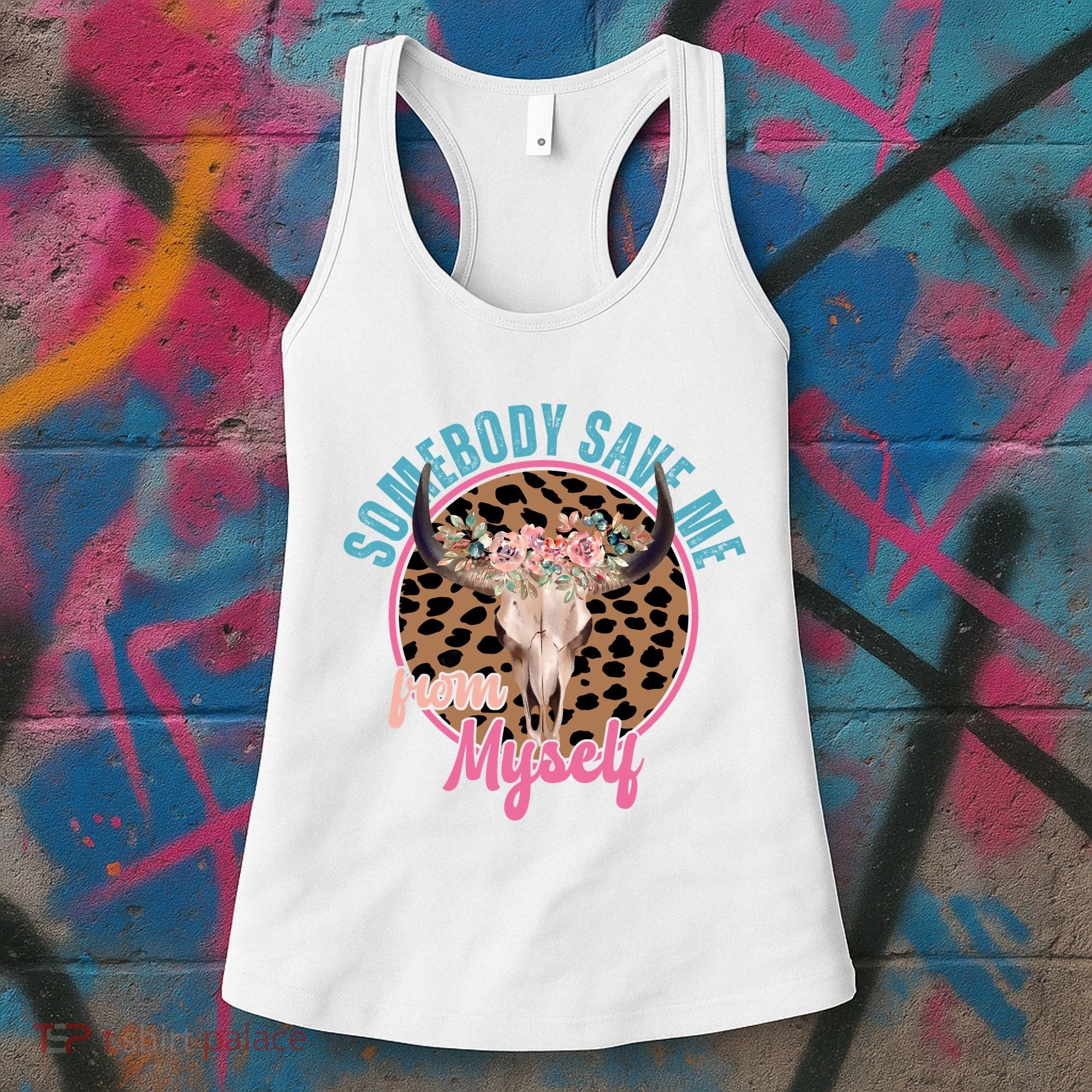 Somebody Save Me From Myself Country Music Retro Women's Tank Top