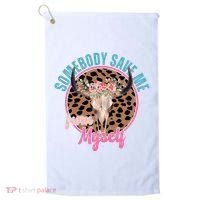 Somebody Save Me From Myself Country Music Retro Golf Towel thumb 0