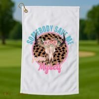 Somebody Save Me From Myself Country Music Retro Golf Towel thumb 1