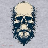 Sasquatch Skull Minimalist Bigfoot Horror Skull Women's Sweatshirt thumb 2