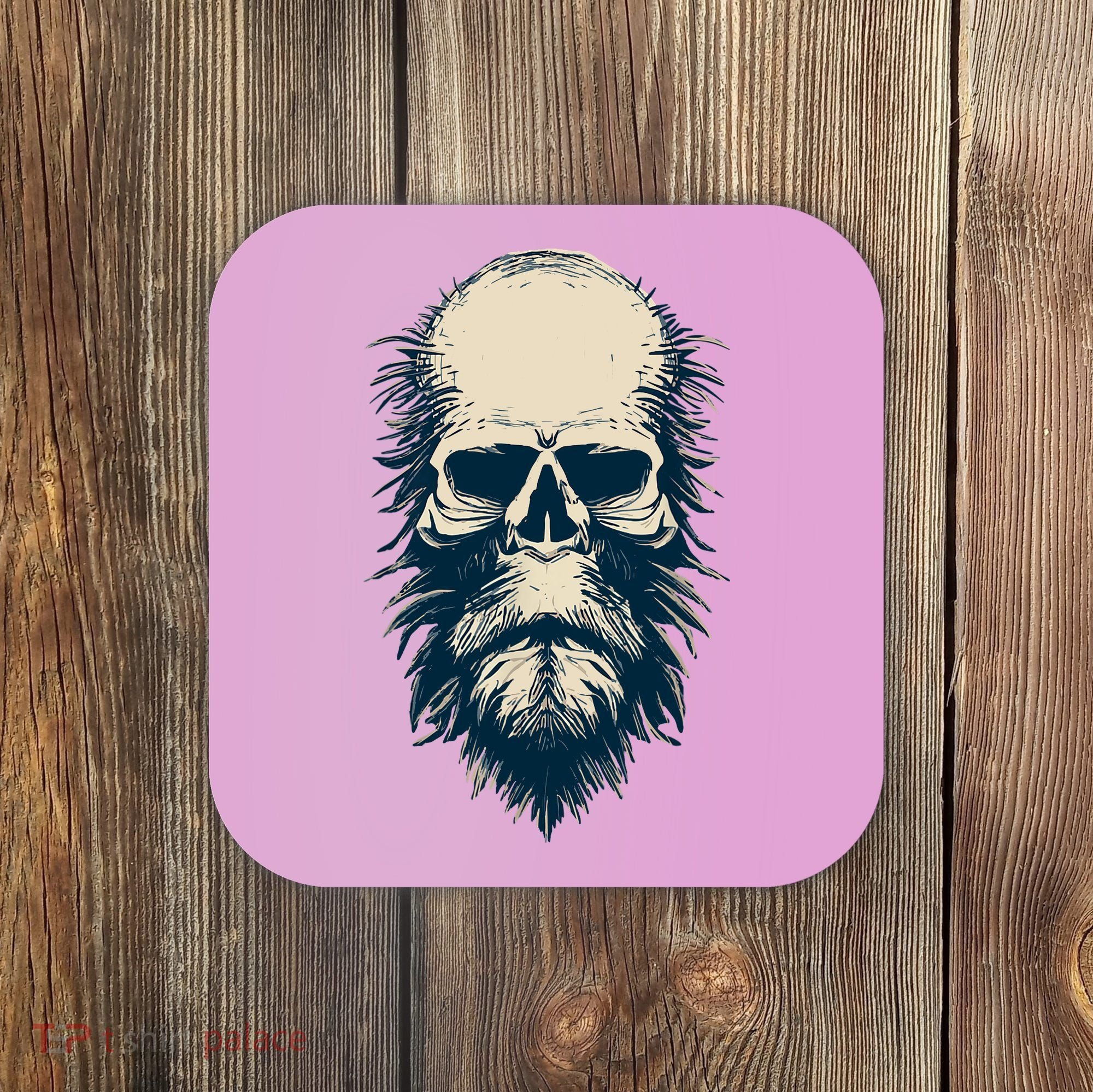 Sasquatch Skull Minimalist Bigfoot Horror Skull Coaster