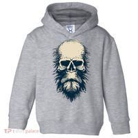 Sasquatch Skull Minimalist Bigfoot Horror Skull Toddler Hoodie thumb 0