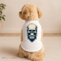 Sasquatch Skull Minimalist Bigfoot Horror Skull Doggie Tank thumb 2