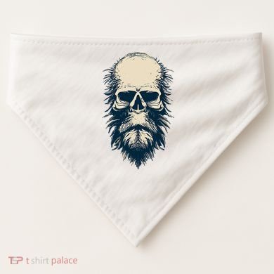 Sasquatch Skull Minimalist Bigfoot Horror Skull USA-Made Doggie Bandana