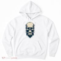 Sasquatch Skull Minimalist Bigfoot Horror Skull Hoodie thumb 0