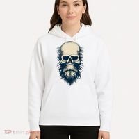 Sasquatch Skull Minimalist Bigfoot Horror Skull Hoodie thumb 5